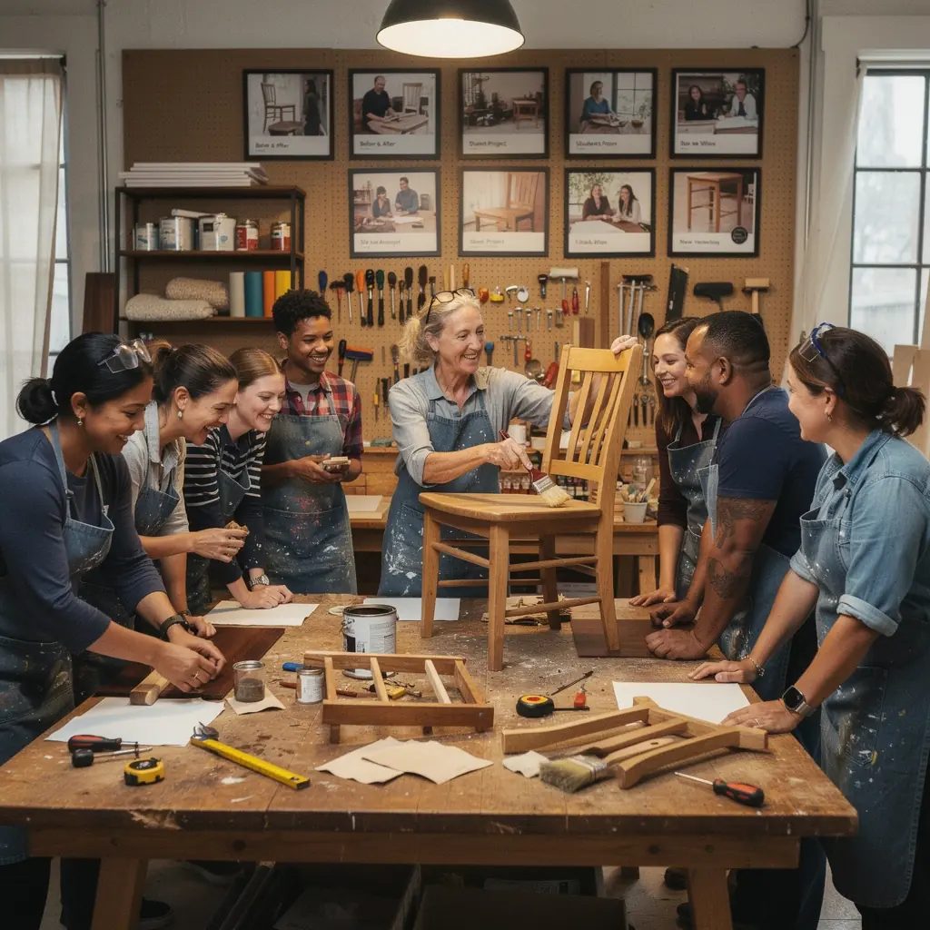 Kaasaegne eluruumi siseviimistlus, kus on näha avatud elutuba, modernne mööbel ja soe valgustus.